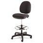 Alera Interval Series Swivel Task Stool, Supports Up to 275 lb, 23.93" to 34.53" Seat Height, Black Fabric Product Image 