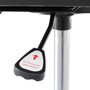 Alera Interval Series Swivel Task Stool, Supports Up to 275 lb, 23.93" to 34.53" Seat Height, Black Faux Leather Product Image 