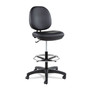 Alera Interval Series Swivel Task Stool, Supports Up to 275 lb, 23.93" to 34.53" Seat Height, Black Faux Leather Product Image 