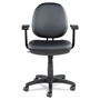 Alera Interval Series Swivel/Tilt Task Chair, Bonded Leather Seat/Back, Up to 275 lb, 18.11" to 23.22" Seat Height, Black Product Image 
