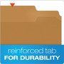 Pendaflex Kraft Fastener Folders, 2/5-Cut Tabs, 2 Fasteners, Letter Size, Kraft Exterior, 50/Box Product Image 