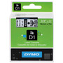 DYMO D1 Standard Labels, 0.75" x 23 ft, Black Print on Clear Tape Product Image 
