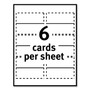 Avery Small Textured Tent Cards, White, 3.75 x 1.44, 6 Cards/Sheet, 25 Sheets/Pack Product Image 