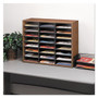 Fellowes Literature Organizer, 24 Letter Compartments, 29 x 11.88 x 23.44, Medium Oak Product Image 
