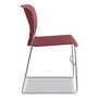 HON Olson Stacker High Density Chair, Supports 300 lb, 17.75" Seat Height, Mulberry Seat, Mulberry Back, Chrome Base, 4/Carton Product Image 