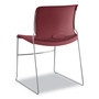 HON Olson Stacker High Density Chair, Supports 300 lb, 17.75" Seat Height, Mulberry Seat, Mulberry Back, Chrome Base, 4/Carton Product Image 