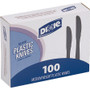 Dixie Plastic Tableware, Heavy Mediumweight Knives, Black, 100/Box Product Image 