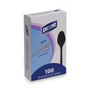 Dixie Plastic Cutlery, Heavy Mediumweight Teaspoons, Black, 100/Box (DXETM507) Product Image 