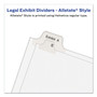 Avery Preprinted Legal Exhibit Side Tab Index Dividers, Allstate Style, 26-Tab, J, 11 x 8.5, White, 25/Pack Product Image 