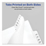 Avery Preprinted Legal Exhibit Side Tab Index Dividers, Allstate Style, 26-Tab, X, 11 x 8.5, White, 25/Pack Product Image 
