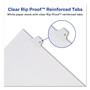 Avery Preprinted Legal Exhibit Side Tab Index Dividers, Allstate Style, 10-Tab, 11, 11 x 8.5, White, 25/Pack Product Image 