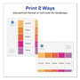 Avery Customizable TOC Ready Index Multicolor Tab Dividers, Uncollated, 5-Tab, 1 to 5, 11 x 8.5, White, 24 Sets Product Image 