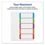 Avery Customizable TOC Ready Index Multicolor Tab Dividers, 5-Tab, 1 to 5, 11 x 8.5, White, Contemporary Color Tabs, 1 Set Product Image 