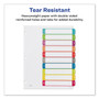 Avery Customizable TOC Ready Index Multicolor Tab Dividers, 10-Tab, 1 to 10, 11 x 8.5, White, Contemporary Color Tabs, 1 Set Product Image 