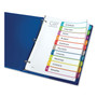Avery Customizable TOC Ready Index Multicolor Tab Dividers, 10-Tab, 1 to 10, 11 x 8.5, White, Contemporary Color Tabs, 1 Set Product Image 