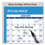 AT-A-GLANCE Horizontal Reversible/Erasable Wall Planner, 36 x 24, White/Blue Sheets, 12-Month (Jan to Dec): 2026 Product Image 