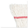 Boardwalk Super Loop Wet Mop Head, Cotton/Synthetic Fiber, 5" Headband, Large Size, White Product Image 