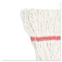 Boardwalk Super Loop Wet Mop Head, Cotton/Synthetic Fiber, 5" Headband, Large Size, White Product Image 