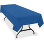 Tablemate Heavy-duty Plastic Table Covers - 108" Length x 54" Width - Plastic - Blue - 6 / Pack - (TBL549BL) Product Image 