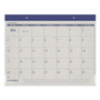 AT-A-GLANCE Fashion Color Desk Pad, 22 x 17, Stone/Blue Sheets, Blue Binding, Clear Corners, 12-Month (Jan to Dec): 2024 Product Image 