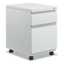 Alera File Pedestal with Full-Length Pull, Left or Right, 2-Drawers: Box/File, Legal/Letter, Light Gray, 14.96" x 19.29" x 21.65" Product Image 