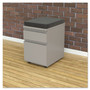 Alera File Pedestal with Full-Length Pull, Left or Right, 2-Drawers: Box/File, Legal/Letter, Light Gray, 14.96" x 19.29" x 21.65" Product Image 