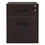 Alera Valencia Series Hanging Pedestal File, Left/Right, 2-Drawers: Box/File, Legal/Letter, Mahogany, 15.63" x 20.5" x 19.25" Product Image 