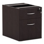 Alera Valencia Series Hanging Pedestal File, Left/Right, 2-Drawers: Box/File, Legal/Letter, Espresso, 15.63" x 20.5" x 19.25" Product Image 