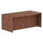 Alera Valencia Series Bow Front Desk Shell, 71" x 41.38" x 29.63", Modern Walnut Product Image 