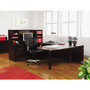 Alera Valencia Series D-Top Desk, 71" x 35.5" x 29.63", Mahogany Product Image 