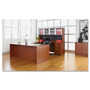 Alera Valencia Series Straight Front Desk Shell, 71" x 35.5" x 29.63", Medium Cherry Product Image 