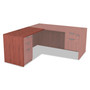 Alera Valencia Series Reversible Return/Bridge Shell, 42w x 23.63d x 29.5h, Medium Cherry Product Image 
