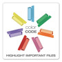 Pendaflex Transparent Colored Tabs For Hanging File Folders, 1/5-Cut, Blue, 2" Wide, 25/Pack Product Image 