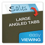 Pendaflex Transparent Colored Tabs For Hanging File Folders, 1/5-Cut, Blue, 2" Wide, 25/Pack Product Image 