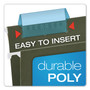 Pendaflex Transparent Colored Tabs For Hanging File Folders, 1/5-Cut, Blue, 2" Wide, 25/Pack Product Image 