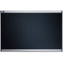 Quartet Prestige Black Embossed Foam Bulletin Board, 72" x 48", Black Surface, Silver Aluminum/Plastic Frame Product Image 
