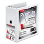 Cardinal Premier Easy Open ClearVue Locking Slant-D Ring Binder, 3 Rings, 5" Capacity, 11 x 8.5, White Product Image 