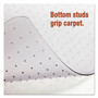 Alera Moderate Use Studded Chair Mat for Low Pile Carpet, 46 x 60, Rectangular, Clear Product Image 