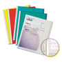 C-Line Vinyl Report Covers, 0.13" Capacity, 8.5 x 11, Clear/Assorted, 50/Box Product Image 