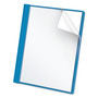 Oxford Clear Front Standard Grade Report Cover, Three-Prong Fastener, 0.5" Capacity, 8.5 x 11, Clear/Light Blue, 25/Box Product Image 