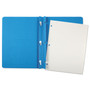 Oxford Title Panel and Border Front Report Cover, 3-Prong Fastener, Panel and Border Cover, 0.5" Cap, 8.5 x 11, Light Blue, 25/Box Product Image 