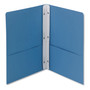 Smead 2-Pocket Folder with Tang Fastener, 0.5" Capacity, 11 x 8.5, Blue, 25/Box Product Image 