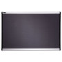 Prestige Bulletin Board, Diamond Mesh Fabric, 72 x 48, Gray Surface, Silver Aluminum Frame (QRTB447A) Product Image 
