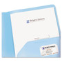 Avery Plastic Two-Pocket Folder, 20-Sheet Capacity, 11 x 8.5, Translucent Blue Product Image 