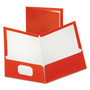 Oxford Two-Pocket Laminated Paper Folder, 100-Sheet Capacity, 11 x 8.5, Metallic Copper, 25/Box Product Image 