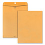 Quality Park Clasp Envelope, 32 lb Bond Weight Kraft, #15 1/2, Square Flap, Clasp/Gummed Closure, 12 x 15.5, Brown Kraft, 100/Box Product Image 
