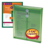 Smead Poly String and Button Interoffice Envelopes, Open-End (Vertical), 9.75 x 11.63, Transparent Green, 5/Pack Product Image 