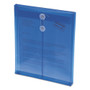 Smead Poly String and Button Interoffice Envelopes, Open-End (Vertical), 9.75 x 11.63, Transparent Blue, 5/Pack Product Image 