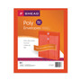 Smead Poly String and Button Interoffice Envelopes, Open-End (Vertical), 9.75 x 11.63, Transparent Red, 5/Pack Product Image 