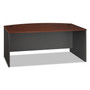 Bush Series C Collection Bow Front Desk, 71.13" x 36.13" x 29.88", Hansen Cherry/Graphite Gray Product Image 